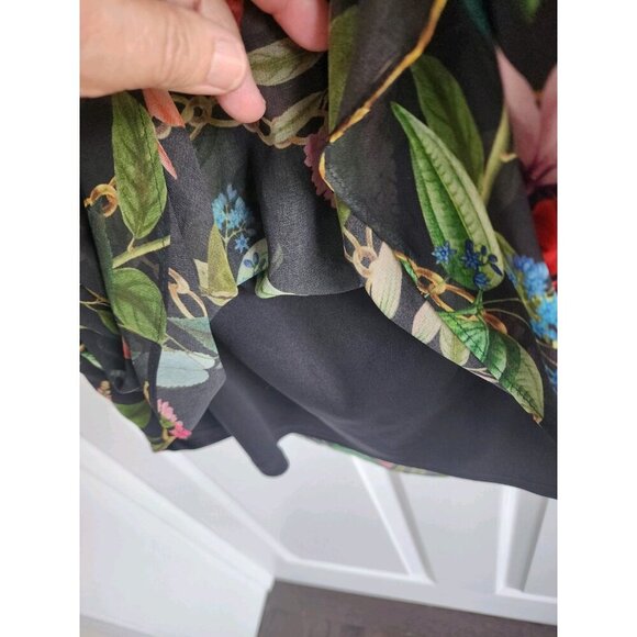 Frank Lyman Montreal Off the Shoulder Chiffon Glam Peasant Boho Blouse SZ16 - Picture 7 of 7